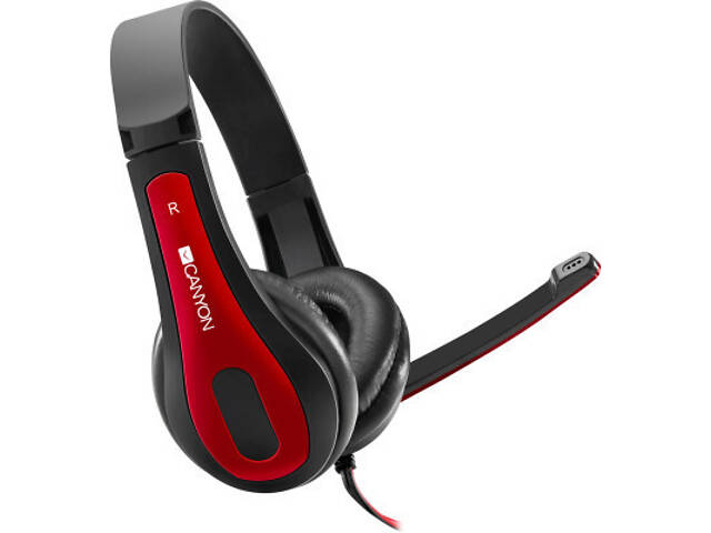 Навушники Canyon HSC-1 Black-Red (CNS-CHSC1BR) - Фото 1