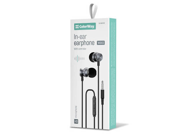 Навушники ColorWay 3.5 mm Wired Earphone UrbanBeat Black (CW-WD03BK) - Фото 8