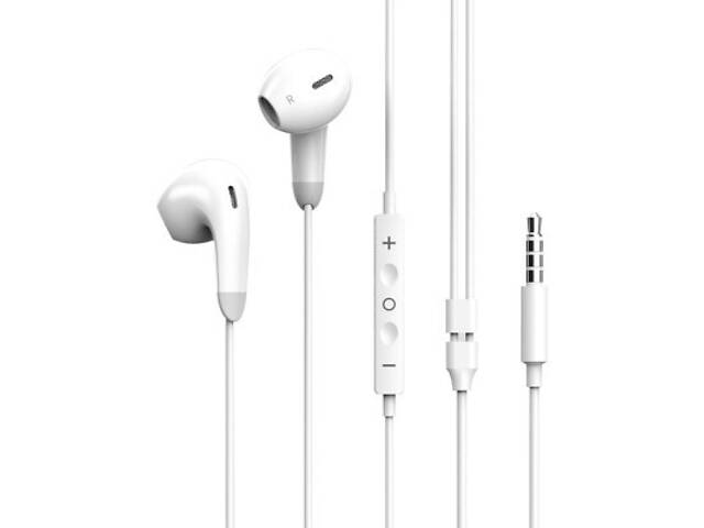 Навушники ColorWay 3.5 mm Wired Earphone Sound Wave White (CW-WD04WT) - Фото 1