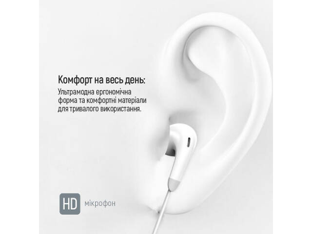 Навушники ColorWay 3.5 mm Wired Earphone Sound Wave White (CW-WD04WT) - Фото 9