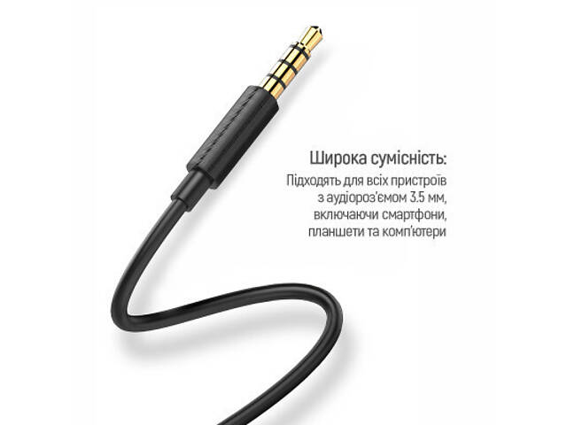 Навушники ColorWay Slim 3.5 mm Wired Earphone Blast 2 Black (CW-WD02BK) - Фото 2