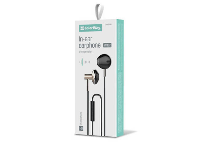 Навушники ColorWay Slim 3.5 mm Wired Earphone Blast 2 Black (CW-WD02BK) - Фото 3