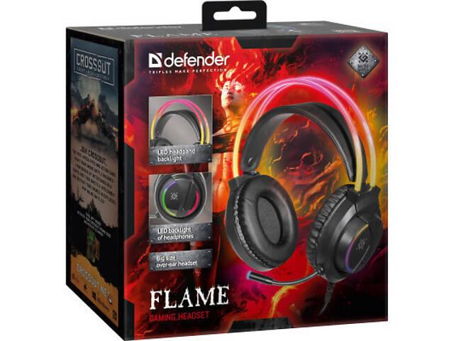 Навушники Defender Flame RGB Black (64555) - Фото 4
