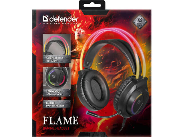 Навушники Defender Flame RGB Black (64555) - Фото 5
