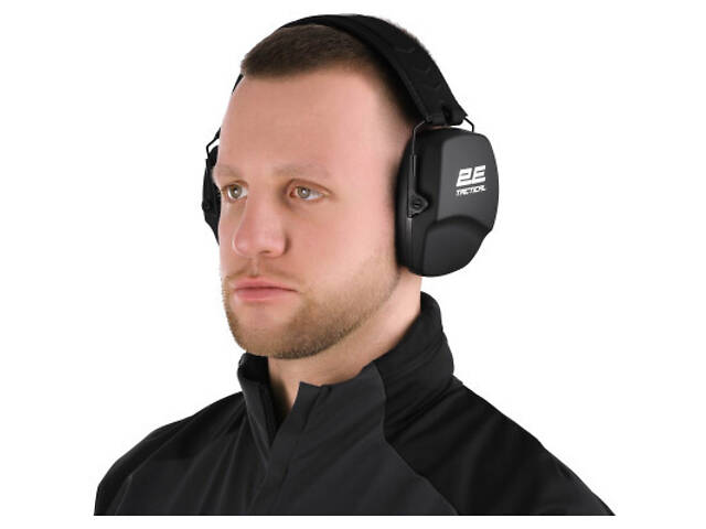 Навушники для стрільби 2E Defence NRR 25 dB пасивні Black (2E-TPE016BK) - Фото 3