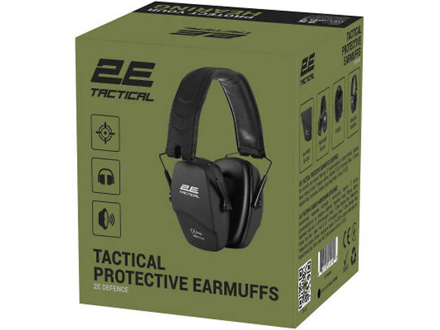 Навушники для стрільби 2E Defence NRR 25 dB пасивні Black (2E-TPE016BK) - Фото 7