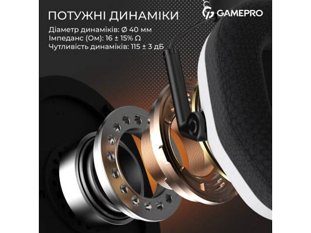 Навушники GamePro Genesis Mercury Pro 3-Mode White (HSW120W) - Фото 5