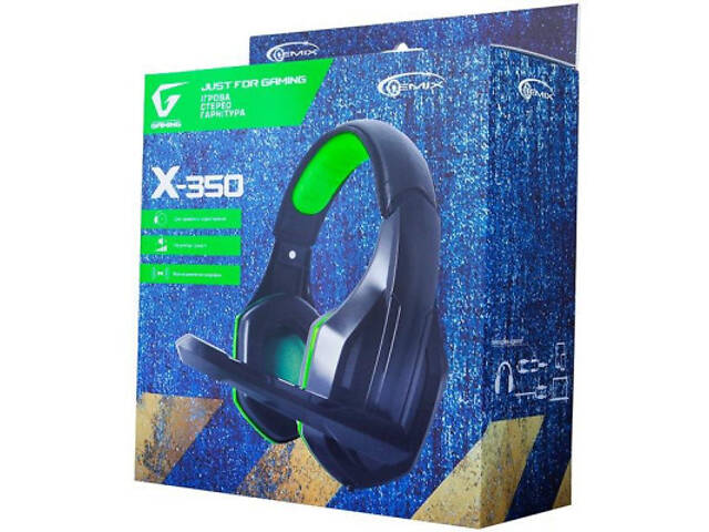 Навушники Gemix X-350 black-green - Фото 5