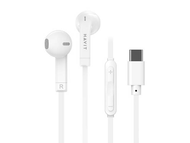 Навушники Havit HV-E336C USB-C White (HV-E336C) - Фото 1