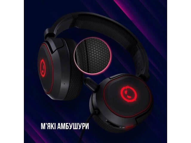 Навушники Lorgar Kaya 460 Gaming RGB USB Black (LRG-GHS460) - Фото 6