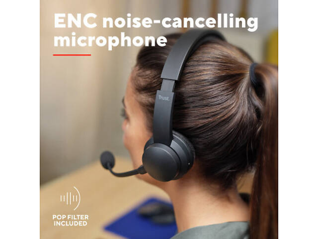Навушники Trust Ayda Wireless ENC Black (25463) - Фото 7