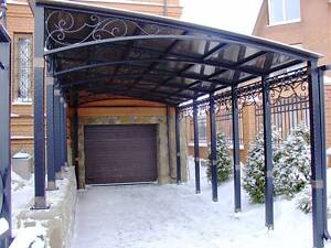 Навіси з профільованого полікарбонату. Ворота з профлиста.