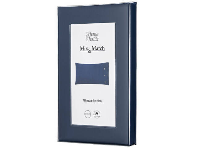 Наволочка Ardesto Mix&Match 50х70 100% бавовна, сатин синій (ART5070PCN) - Фото 5