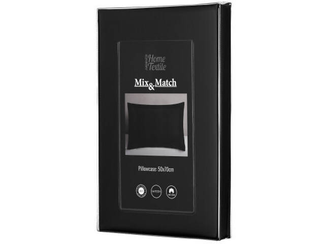 Наволочка Ardesto Mix&Match Premium 50х70+5см 100% бавовна, чорний сатин (ART5070PCL) - Фото 7