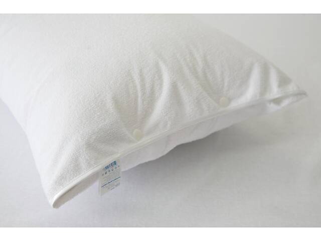 Наволочка IGLEN непромокаемая защитная на кнопках 60x60 см Белый (6060A) - Фото 2