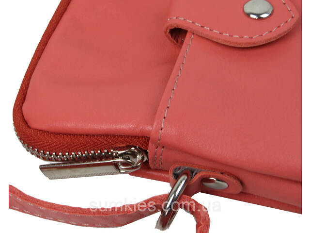 Невелика жіноча шкіряна наплічна сумка Borsacomoda коралова - Фото 10