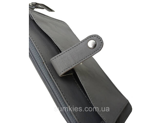 Невелика жіноча шкіряна сумка, чохол для телефона, документів UP2 Fashion сіра - Фото 9