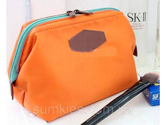 Невелика косметичка Trip Story 10x18x8 см жовтогаряча - Фото 3