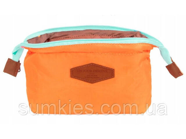 Невелика косметичка Trip Story 10x18x8 см жовтогаряча - Фото 4