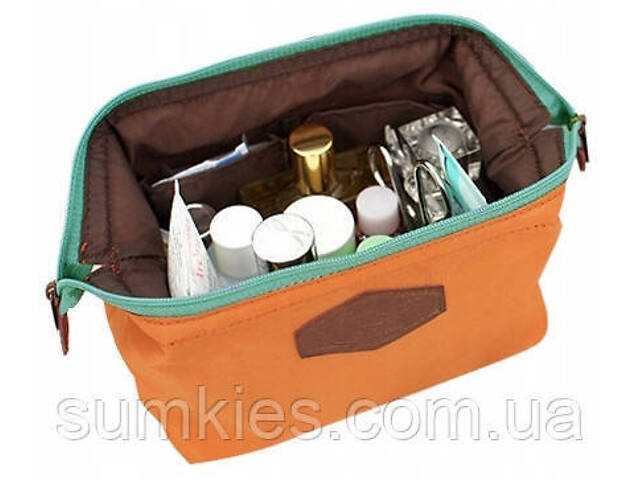 Невелика косметичка Trip Story 10x18x8 см жовтогаряча - Фото 5