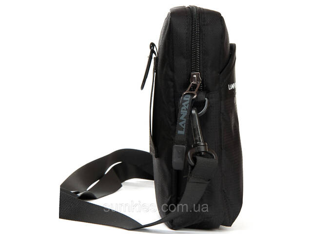 Невелика чоловіча сумка через плече Lanpad чорна - Фото 5