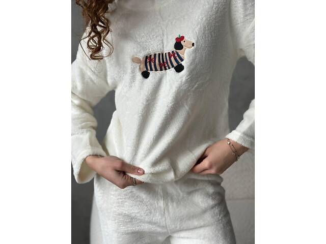 Ніжна піжамка з милим принтом DO3906 - Фото 4