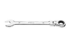 NEO 09-062 Ключ комбінований з тріскачкою (21mm) (довгий)