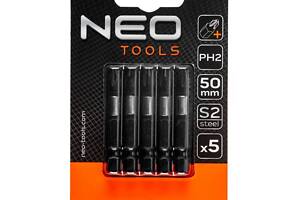 NEO TOOLS 09-576 Набор бит ударных S2 (1/4/PH2) (50mm/21.8Nm) (5шт)