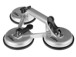 Neo Tools 56-803 Присоска вакуумная, для стекла, тройная, алюминиевый корпус, диаметр 120 мм, 150 кг