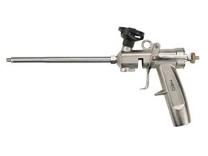 Neo Tools 61-011 Пістолет для монтажної піни з латунною головкою, алюміній покритий нікелем, сатинове покриття.