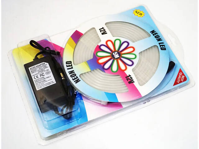 Неонова стрічка для авто Neon LED Strip 0719 12V-220V 5 м, біла - Фото 7