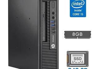 Неттоп HP EliteDesk 800 G1 USFF/ i5-4430/ 8GB RAM/ 240GB SSD/ HD 4600