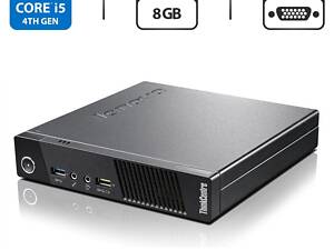 Неттоп Lenovo ThinkCentre M93p Tiny USFF/ i5-4570T/ 8GB RAM/ 500GB HDD/ HD 4600