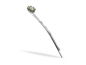 Невидимка KOBI Sarlot со вставками Swarovski 4 мм Зеленый (7480-3821-10-32)