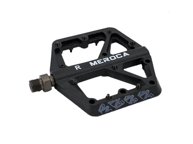 Нейлонові педалі Meroca для гірського велосипеда на 2-х промпідшипниках та широкою антиковзкою платформою (XC MTB), Чорні - Фото 5