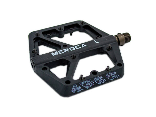 Нейлонові педалі Meroca для гірського велосипеда на 2-х промпідшипниках та широкою антиковзкою платформою (XC MTB), Чорні - Фото 6