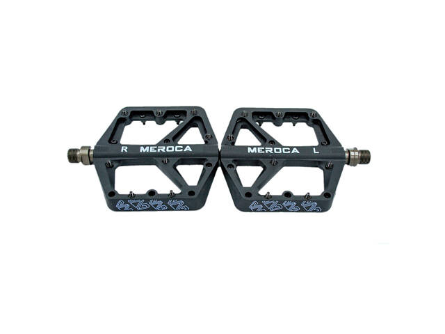 Нейлонові педалі Meroca для гірського велосипеда на 2-х промпідшипниках та широкою антиковзкою платформою (XC MTB), Чорні - Фото 7