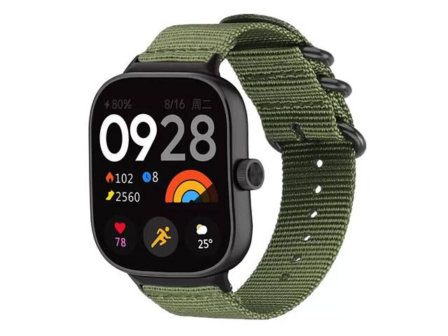 Нейлоновий ремінець Primo Traveller для годинника Xiaomi Redmi Watch 4 / Xiaomi Smart Band 8 Pro - Army Green - Фото 2