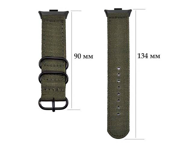 Нейлоновий ремінець Primo Traveller для годинника Xiaomi Redmi Watch 4 / Xiaomi Smart Band 8 Pro - Army Green - Фото 6