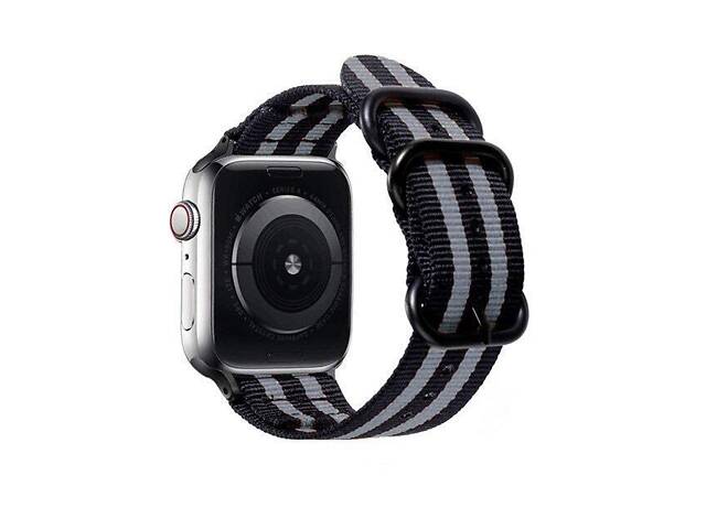 Нейлоновий ремінець Primolux Traveller для Apple Watch 42mm / 44mm / 45mm - Black&Grey - Фото 1