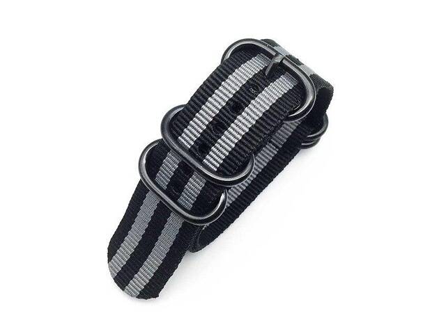 Нейлоновий ремінець Primolux Traveller для Apple Watch 42mm / 44mm / 45mm - Black&Grey - Фото 4