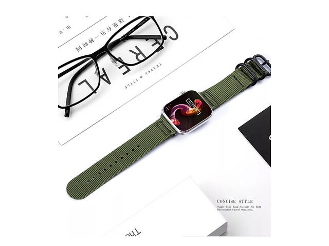 Нейлоновий ремінець Primolux Traveller для Apple Watch 42mm / 44mm / 45mm - Army Green - Фото 6