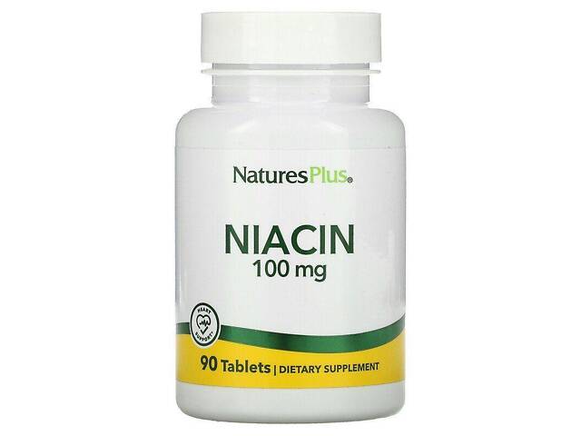 Ниацин, Niacin, Nature's Plus, 100 мг, 90 таблеток - Фото NaN Ниацин, Niacin, Nature's Plus, 100 мг, 90 таблеток - Фото NaN