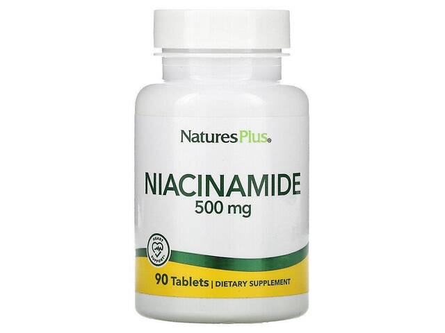 Ниацинамид, Niacinamide, Nature's Plus, 500 мг, 90 таблеток Ниацинамид, Niacinamide, Nature's Plus, 500 мг, 90 таблеток