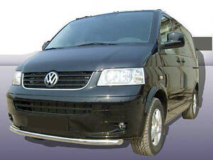 Нижня одинарна губа (нерж) 51 мм для Volkswagen T5 Caravelle 2004-2010 рр