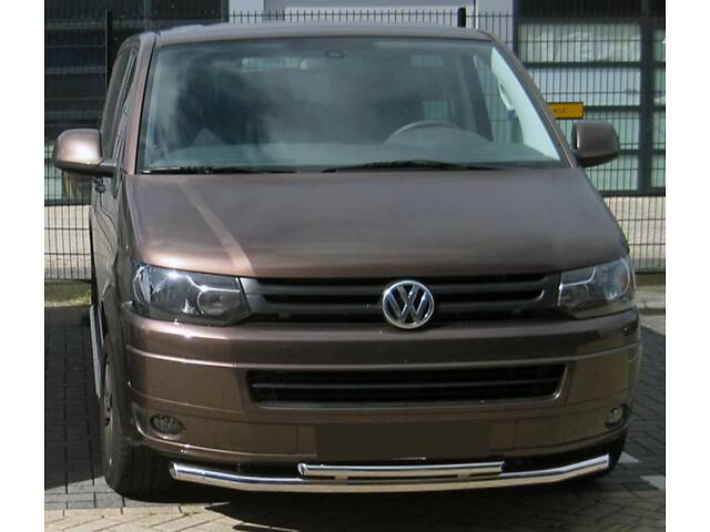 Нижняя двойная губа ST014 (нерж) 51 на 42 мм для Volkswagen T5 2010-2015 гг - Фото 1
