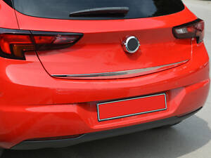 Нижня кромка кришки багажника (HB, нерж) Хром для Opel Astra K 2016-2021 рр