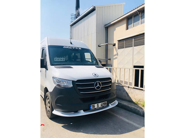 Нижняя накладка на передний бампер (под покраску) для Mercedes Sprinter W907/W910 2018- гг - Фото 3