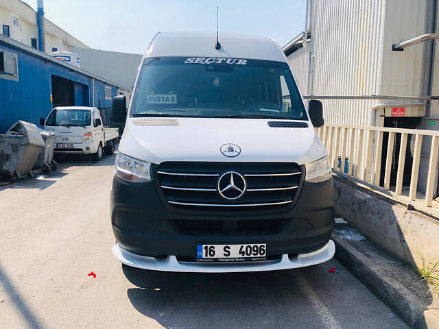 Нижняя накладка на передний бампер (под покраску) для Mercedes Sprinter W907/W910 2018- гг - Фото 4