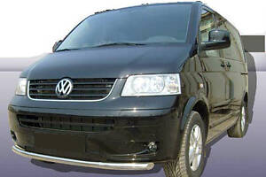 Нижня одинарна губа (нерж) 60 мм для Volkswagen T5 Caravelle 2004-2010 рр